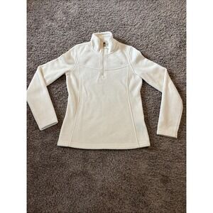 Women's The North Face Classic Logo Fleece Half Zip Pullover Size‎ XS White